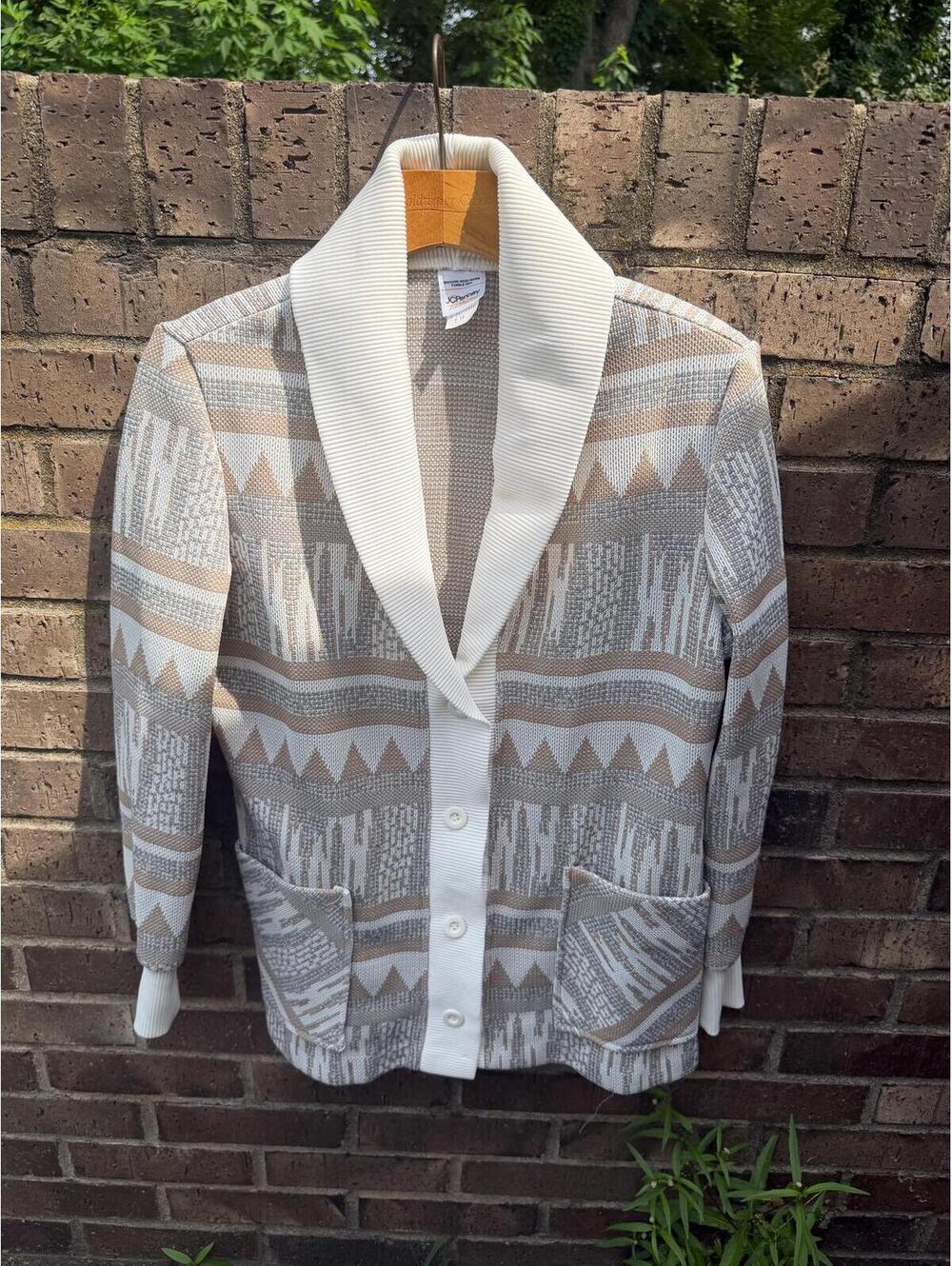 Vintage MOD Hippie PREPPY Cardigan Top JC Penney Medium